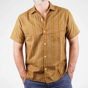 NEW FREENOTE CLOTH hawaiian button down shirt in lantern stripe